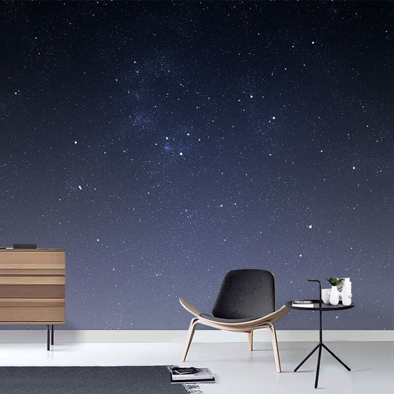 辉客映上星空顶天花板墙纸直播背景墙布儿童房卧室3d简约现代酒吧ktv