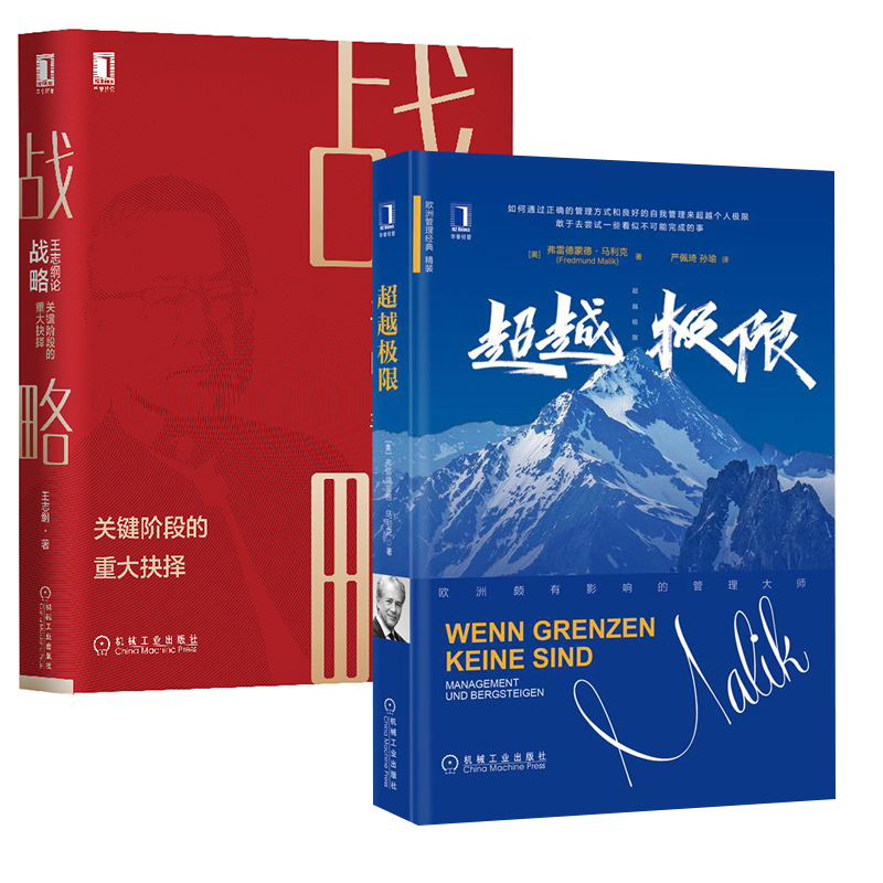 【全2册】超越极限+王志纲论战略关键阶段的重大抉择领导学企业管理自我管理组织管理关键决策成功励志企业团队管理的方面人生