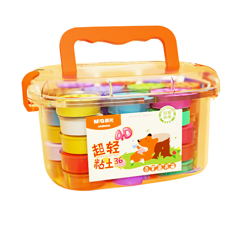 晨光(M&G)文具4D超輕粘土兒童彩泥橡皮泥黏土幼兒園小學生玩具 36色小狐貍系列六一兒童節(jié)生日禮物