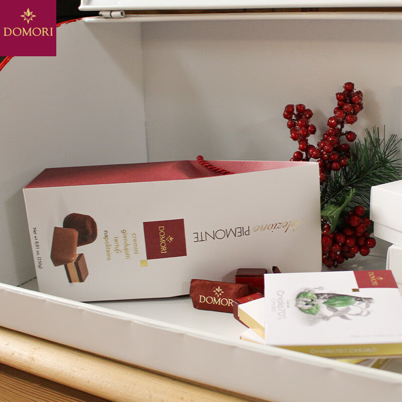 domoridomori 250g皮埃蒙特精选巧克力礼袋经典榛子风味糖果情人节