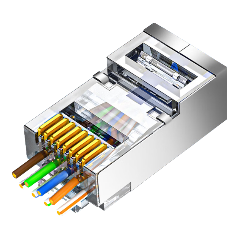 ɽ�� ���ഩ��ʽ����ˮ��ͷ ǧ������RJ45�������߽�ͷ CAT6��ƽ�ͨ��ˮ��ͷ 30�� PCKT630 39.9Ԫ