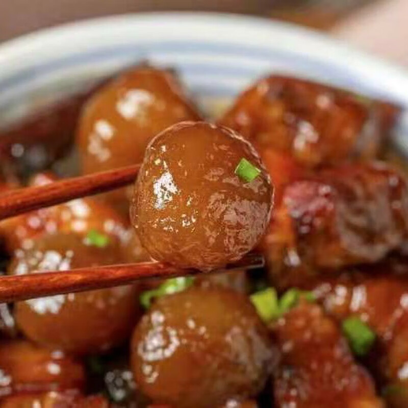 乐佳萱安庆特产手工山粉圆子红薯粉山芋粉焖圆子烧肉圆子酒店饭店特色