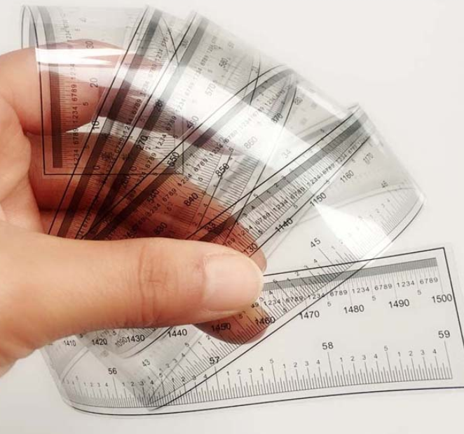 菲林尺 软尺 透明尺  两边刻度 小刻度为0.1mm 0.