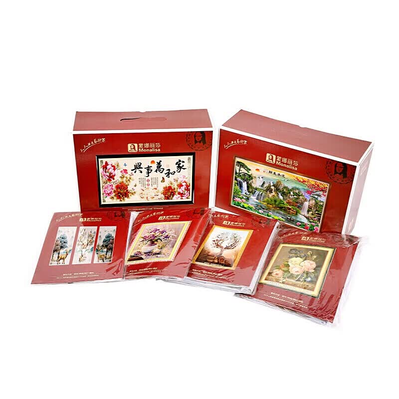 祖界家居 十字绣新款客厅大幅卧室棉线十字绣客厅丝线富贵牡丹十字绣