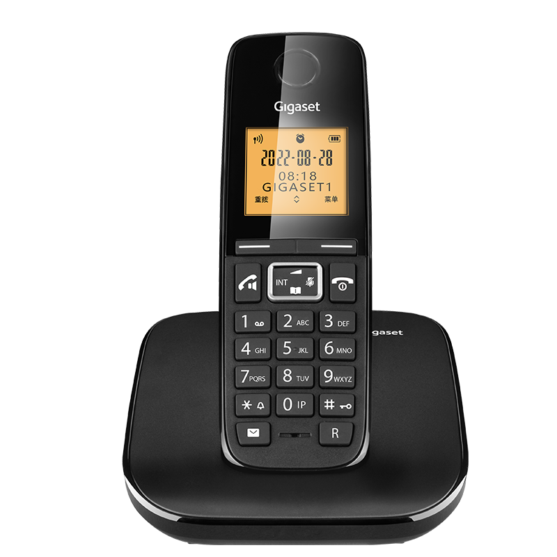 Gigaset原西门子无绳电话机 中文菜单进口无线子母机 家用办公固定座机 双向天线信号强E710单机(白)