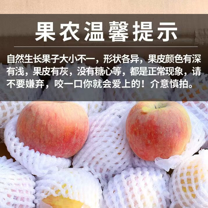 丑禾新疆冰糖心苹果大漠红富士脆甜苹果正宗冰糖心应季水果生 25年新果净重4.5斤 优选中果（150g起）