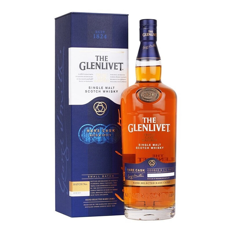 格兰威特 (THEGLENLIVET) 三桶珍稀雪莉甄选 单一麦芽威士忌 40%vol 1000ml 苏格兰原装进口洋酒daamdegx