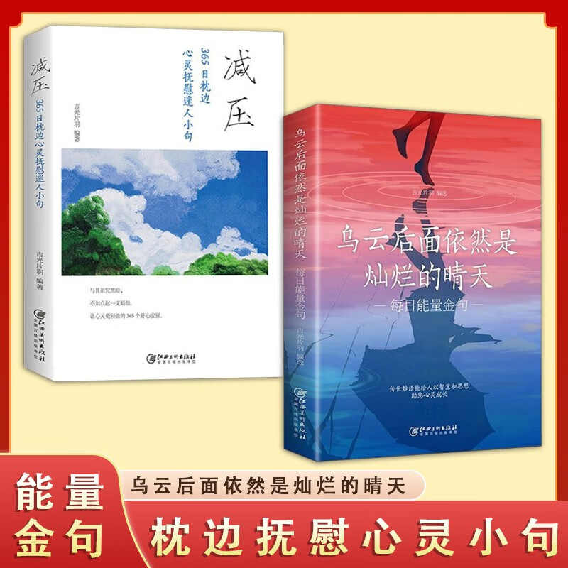 乌云后面依然是灿烂的晴天每天能量金句+减压全套2册正版书籍 枕边抚慰心灵小句 精英的文案宝典停止内耗启迪心灵感悟人生励志正能量名人名言书经典语录 【全2册】能量金句