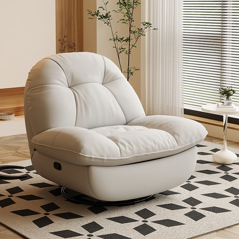 茵黛单人旋转沙椅发现代轻奢客厅懒人可躺阳台可摇可转沙发椅多功能