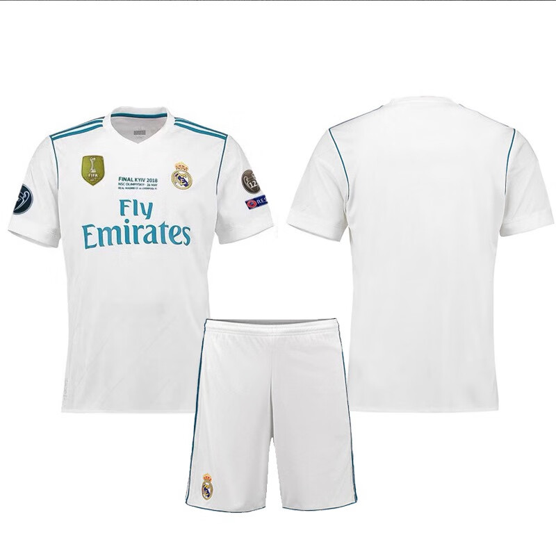 肴盛17-18皇马主场决赛版皇马欧冠c罗复古球迷球衣成人可定制 欧冠版