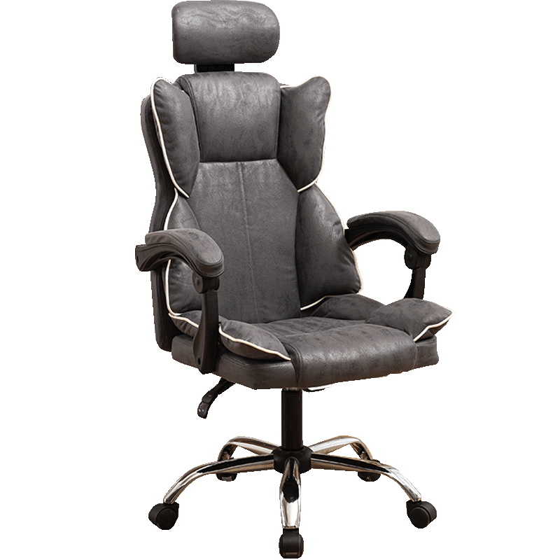 奥伦福特 电脑椅办公椅子电竞椅家用人体工学椅老板椅主播椅靠背椅皮革转椅 创意工学椅--黑纹理【升级科技布款】