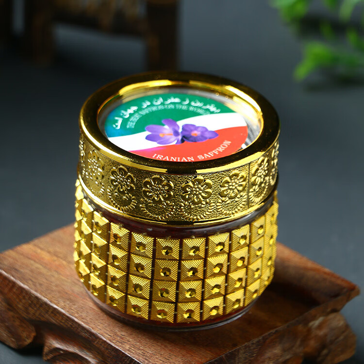 祁【厂家直供】藏红花泡水红花西红花瓶装藏红花女生礼品藏红花礼盒 亚克力罐0.3g