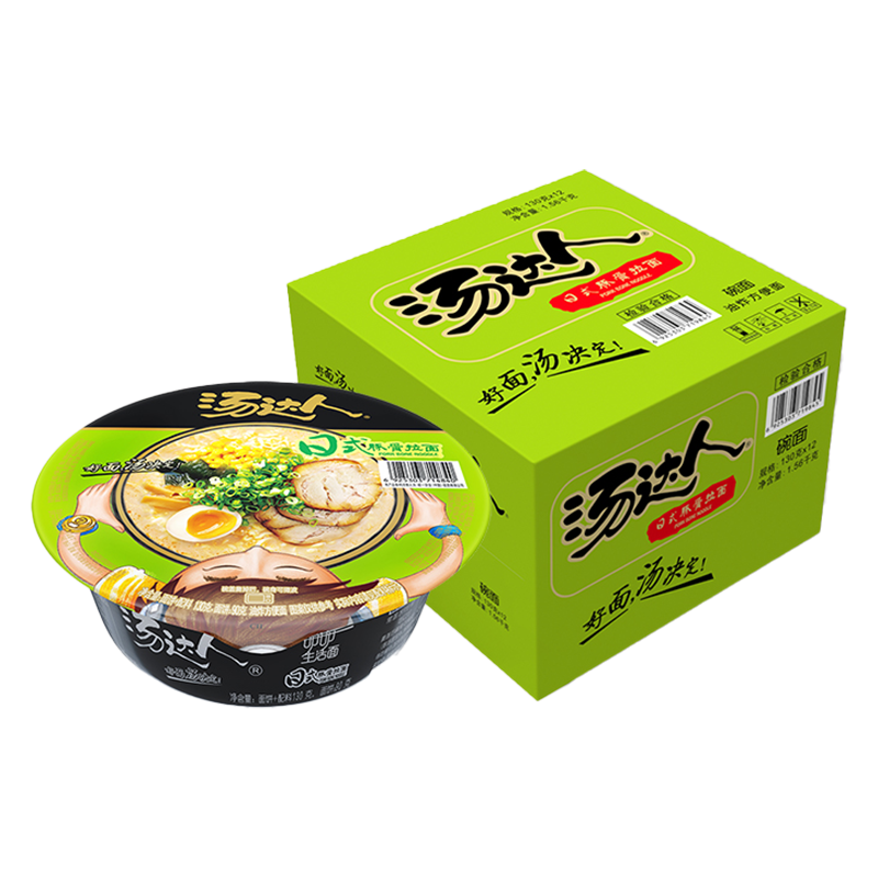 统一 汤达人 方便面 早餐面 速食面泡面 多口味 碗面 12碗 整箱 日式3+ 韩式辣3+酸辣3+ 海鲜3