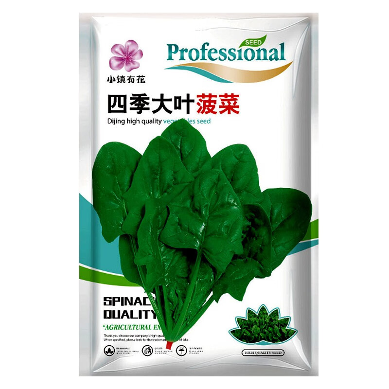 小镇有花大叶菠菜种子20克蔬菜种子耐寒的四季盆栽菠菜阳台菜盆栽高产菜籽高性价比高么？