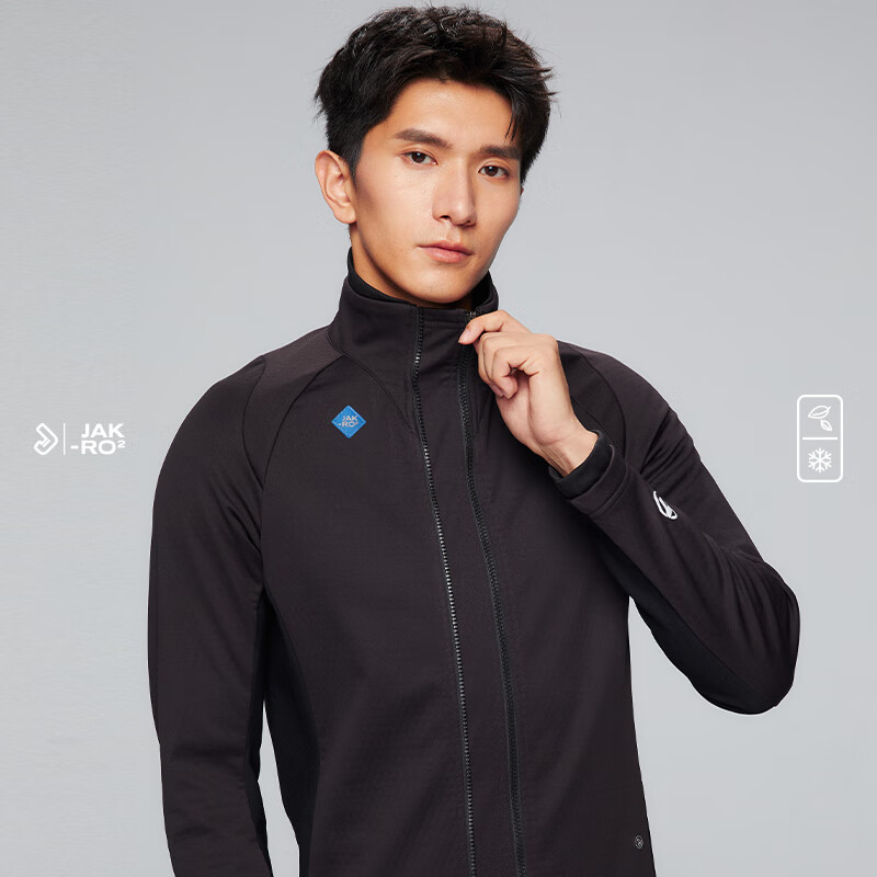 捷酷秋冬MECHA男士防风保暖双拉链夹克户外骑行运动-5℃上衣外套 黑色 XL