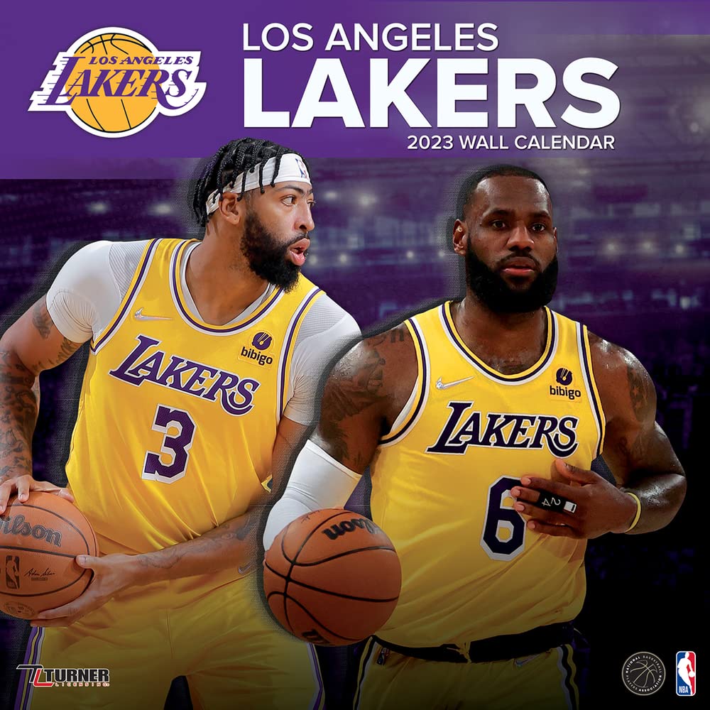 los angeles lakers 2023 12x12 team wall calendar