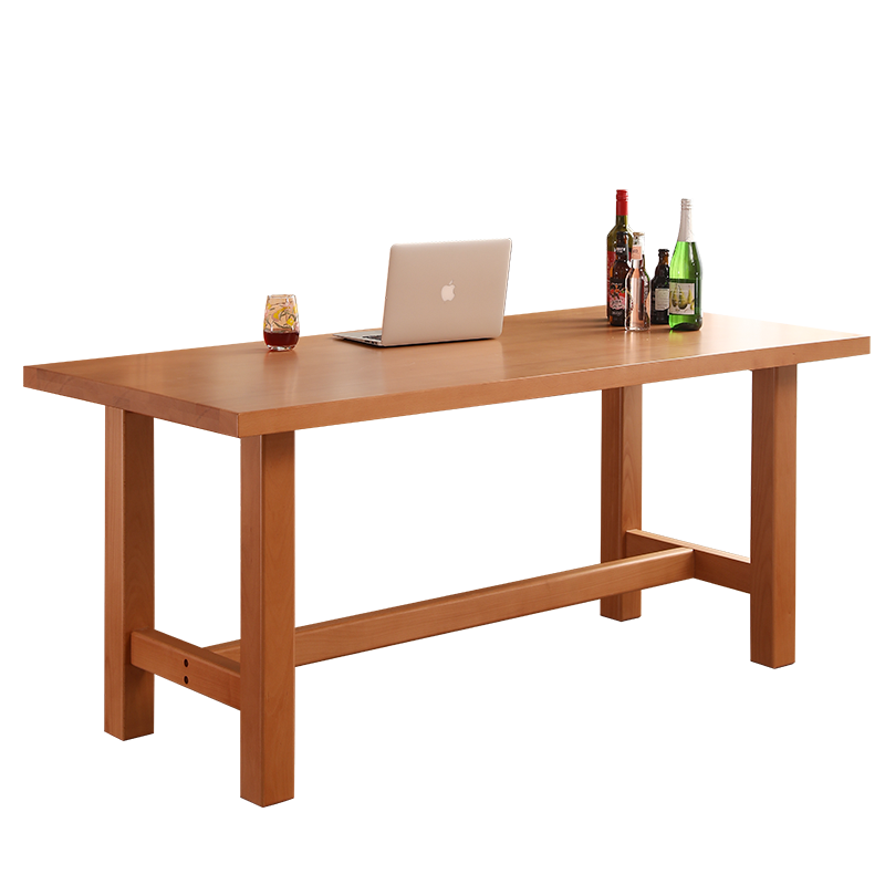 素杉进口实木餐桌简约榉木桌椅组合饭桌北欧餐厅原木加大面板桌子 1.6米大板餐桌