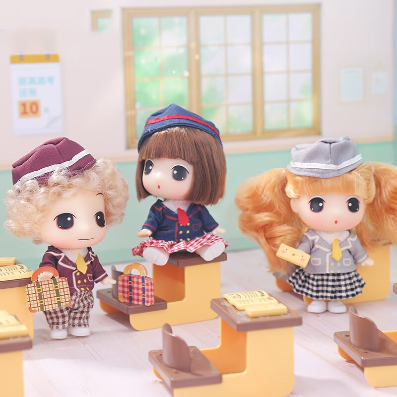 rosaceae冬已盲盒手办桌面摆件玩具摆件生日礼物 冬己季学生娃娃端盒9