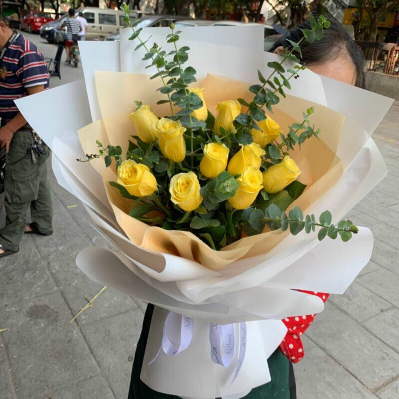 黄玫瑰鲜花速递生日分手祝福道歉花束鲜花礼盒北京上海广州深圳成都