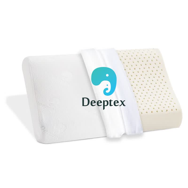 Deeptex堤普泰 泰国原装进口天然乳胶枕高低款柔软枕头透气柔软护颈枕 低枕 9cm