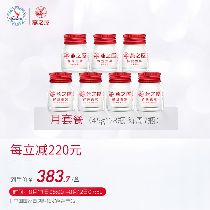 燕之屋鲜炖燕窝价格走势及销量分析