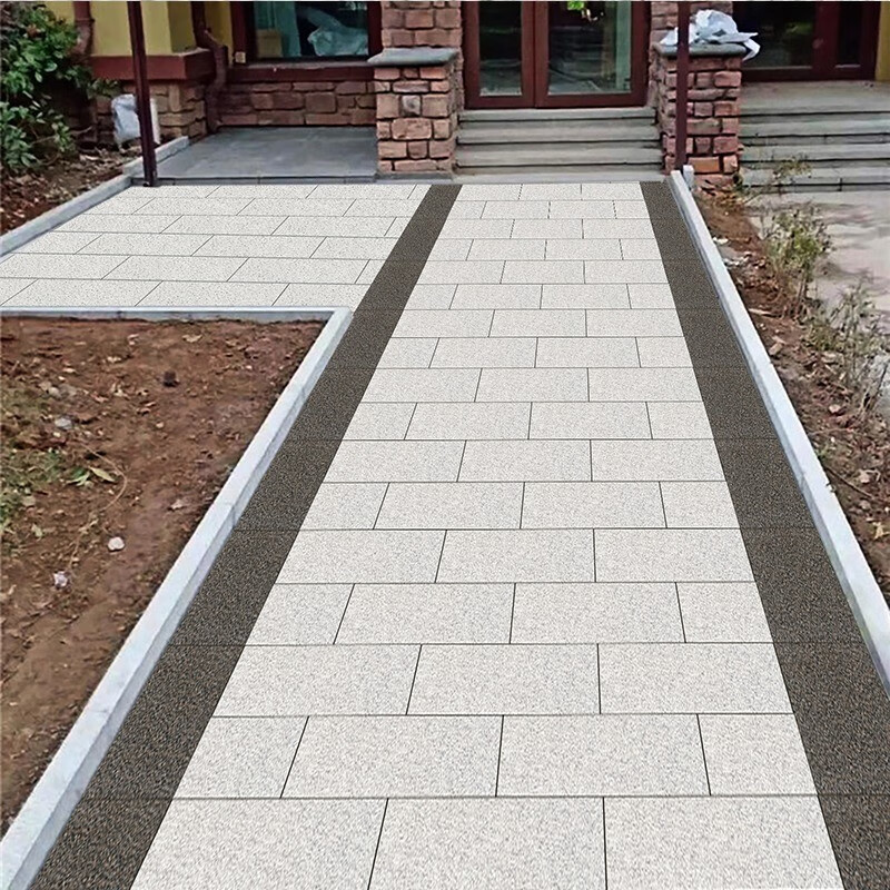 工程砖广场室外抗冻庭院仿石砖景观园林 芝麻白63277火烧面 600*1200