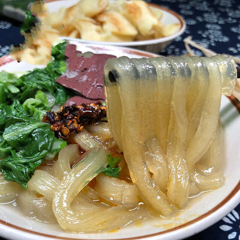 俏美味安阳高汤扁粉菜正宗安阳特产纯红薯厚粉条手工粉条猪骨汤 5包