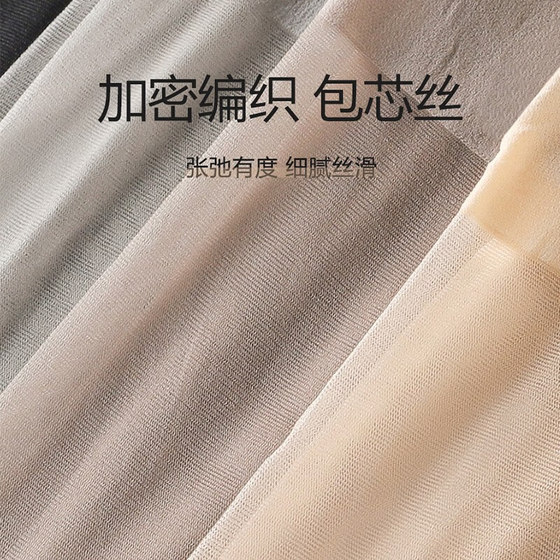 浪莎丝袜女短款薄防勾丝中筒高档包芯丝短袜夏季超薄透气春秋耐磨 肤色12双