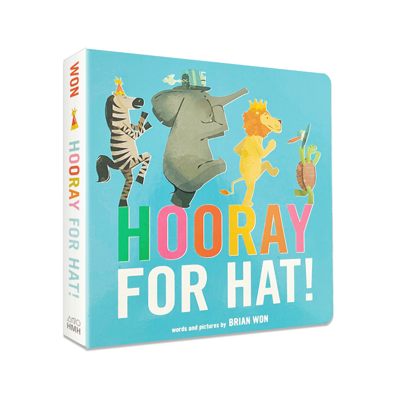 现货Hooray for Hat! (Board Book)英文原版 帽子万岁！ 早教启蒙 儿童绘本