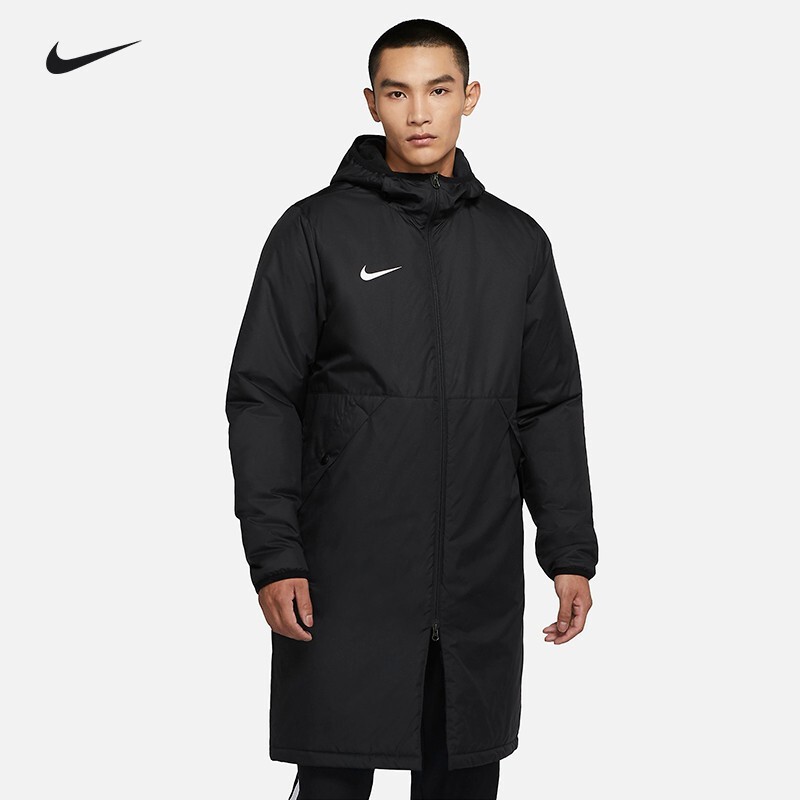 nike耐克棉服男长款棉衣体育生中长款训练服冬季加厚防风保暖外套修身