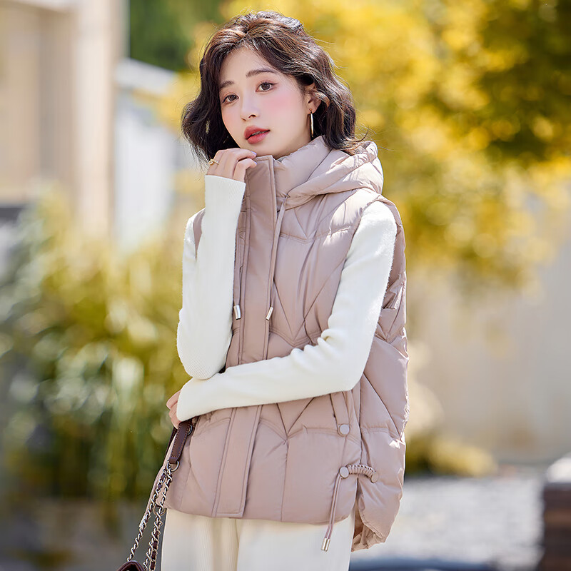 bingjie波司登秋冬新款马甲女时尚大码女装短款羽绒马夹宽松洋气显瘦