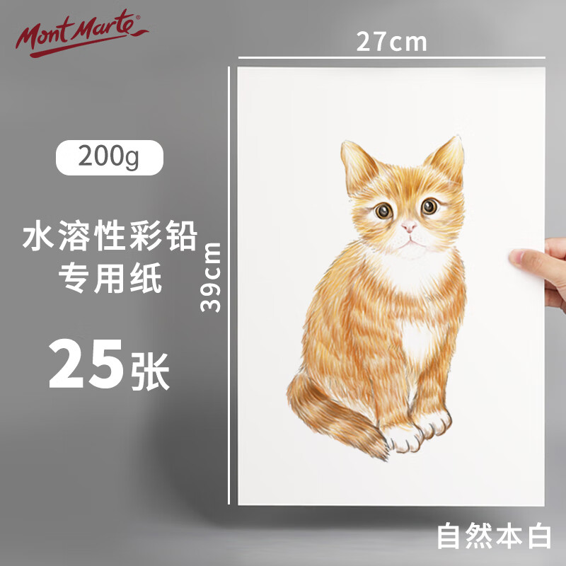 蒙玛特(mont marte)彩铅纸8k 水溶性彩铅纸素描画纸绘画纸速写画画纸