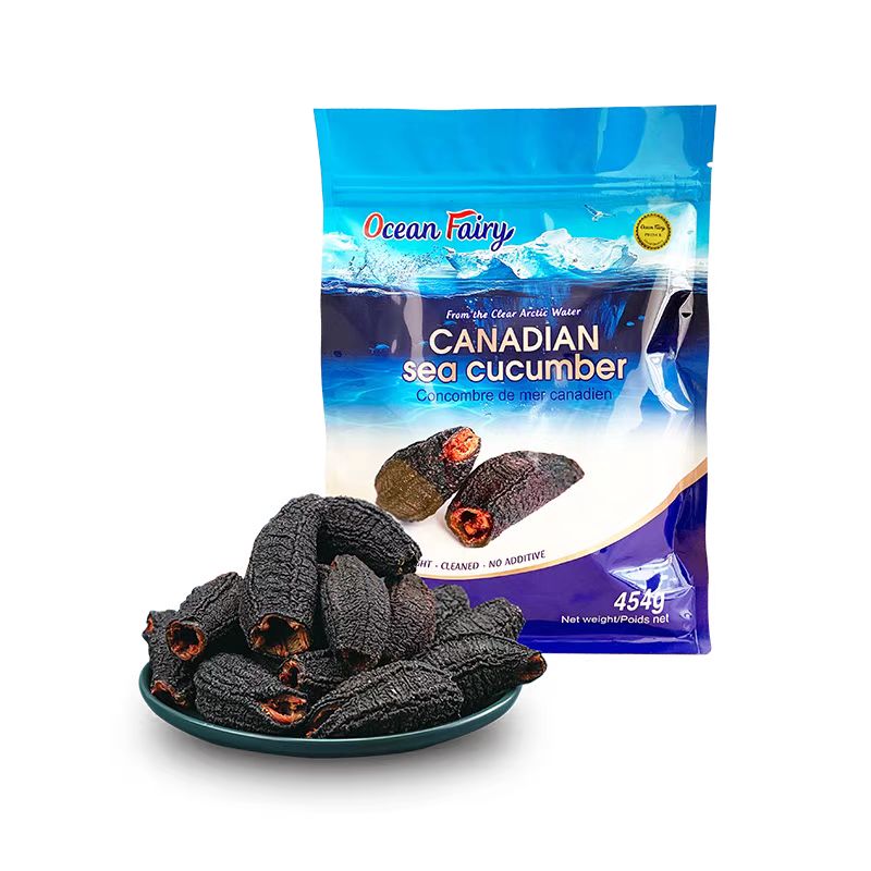 OCEAN FAIRY加拿大进口红极淡干海参0添加10年北极海参野生干货454g 端午礼盒 王子级 454g/袋装（10年/30-45头