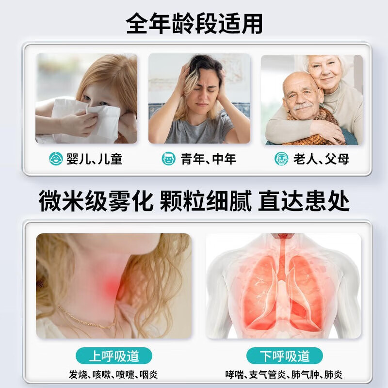 星米雾化机家用医用级成人儿童老人婴幼儿压缩空气雾化器化痰止咳手持 [微米雾化]压缩雾化器赠配件+24h发货+高性价比