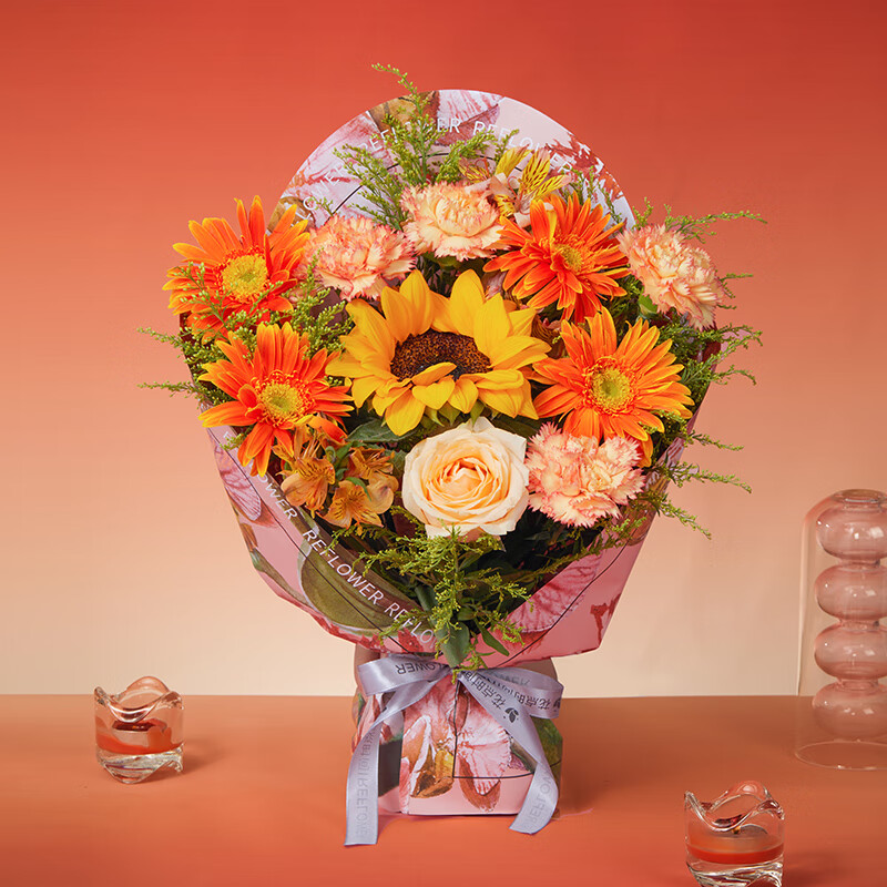 京东鲜花情人节520玫瑰鲜花花束礼物实用送女友老婆插花真花