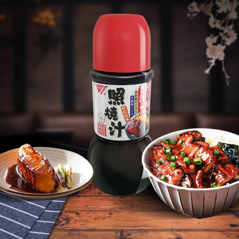 天力照燒汁0脂肪日式蓋飯汁雞腿飯鰻魚雞翅排骨肉串照燒醬汁270g/瓶 0脂肪270g*1瓶