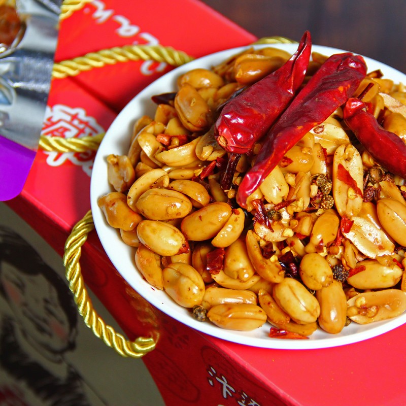娘亲 河南开封特产麻辣花生米500g五香花生仁香辣豆下酒菜炒货零食 蒜