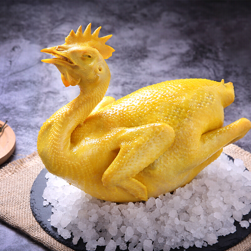虎钢馋广东梅州客家盐焗鸡特产肉食熟食即食盐水土鸡 盐焗老鸡850g