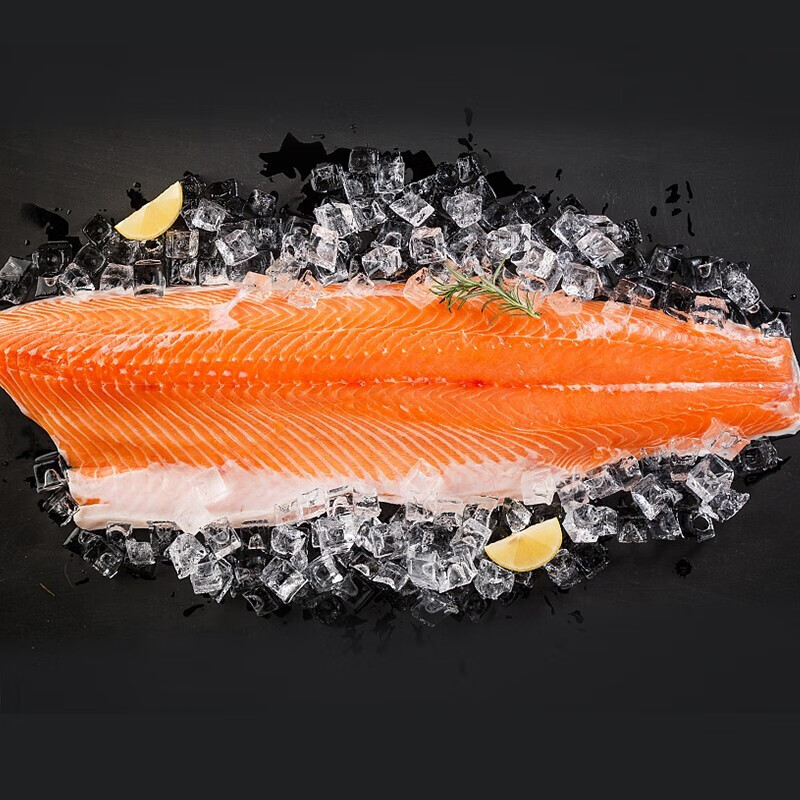 尝鲜生 冰鲜挪威三文鱼整条(大西洋鲑)10-12斤刺身/轮切鱼排 冰鲜半条