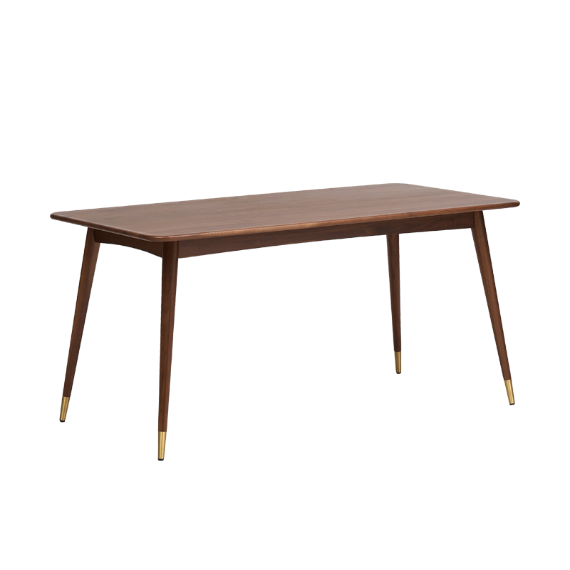 原始原素实木餐桌 椅组合北美轻奢黑胡桃木餐桌小户型吃饭桌子 1.2米