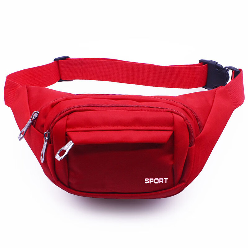 酷奇袋鼠腰包男女新款多层时尚户外休闲跑步骑行生意收钱包大容量防