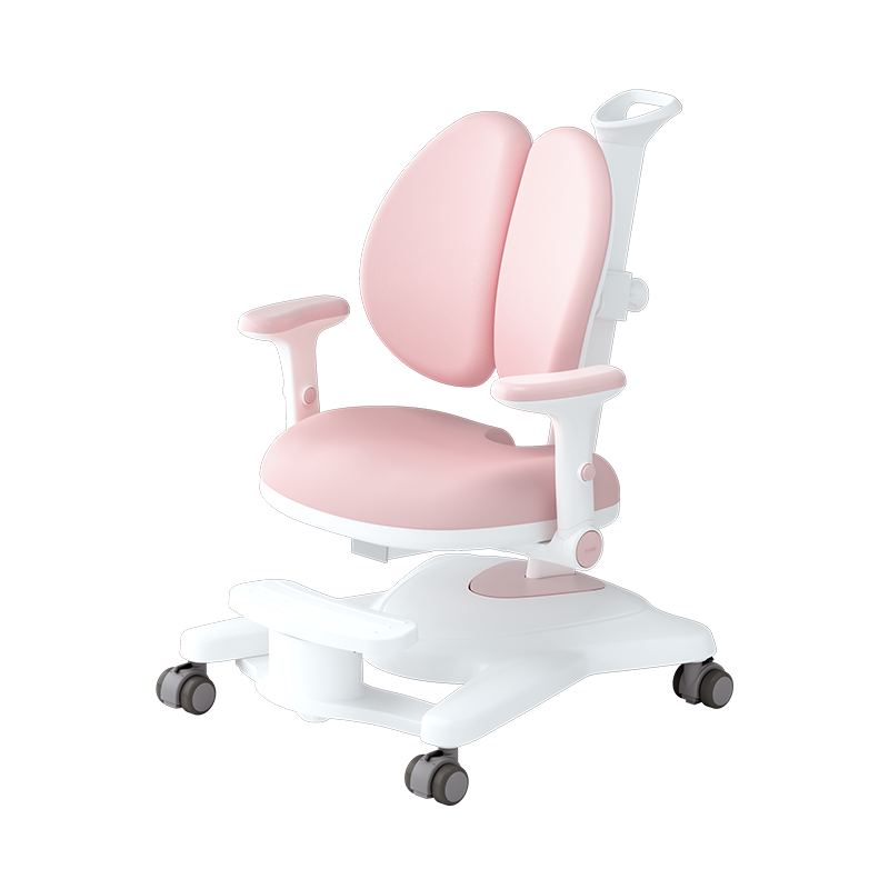 黑白调学习时光儿童学习椅 学生椅 座椅学生椅子 家用可调节升降靠背写字椅 云贝椅PRO 糖果粉