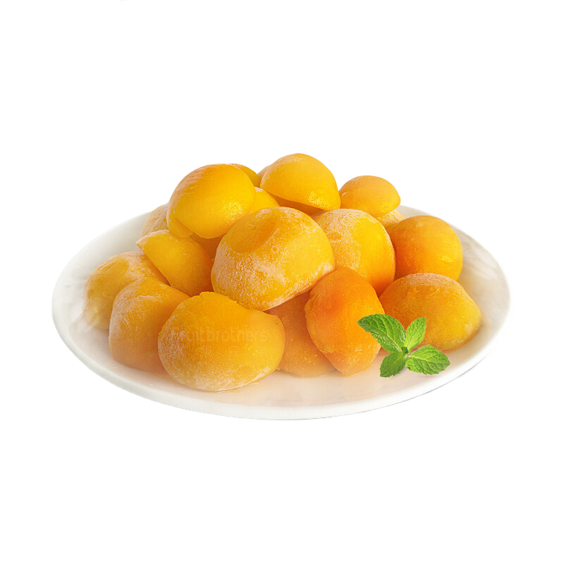 水果兄弟冷凍黃桃肉冰凍速凍黃桃瓣應(yīng)季無核黃桃孕婦零添加水果罐頭1kg