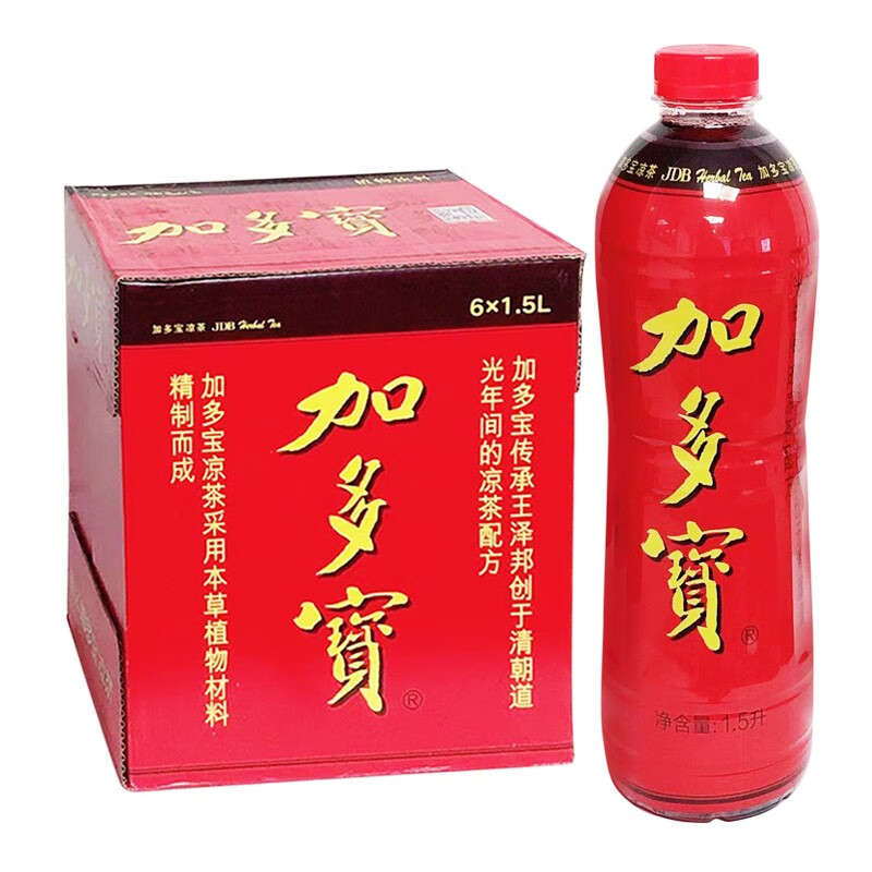 加多宝 凉茶 植物饮料310ml*24罐整箱听装茶饮料 加多宝1.5l*6瓶/箱