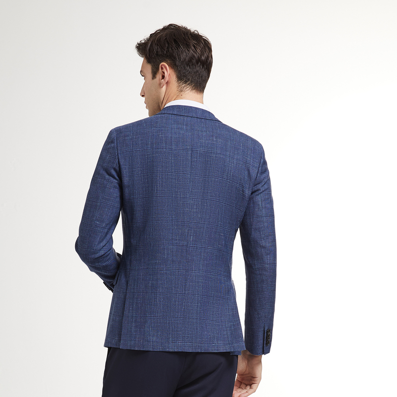 MAYOR男装春季Loro piana进口面料商务休闲舒适正装西服单西男 蓝色 175/104A(52EXC)