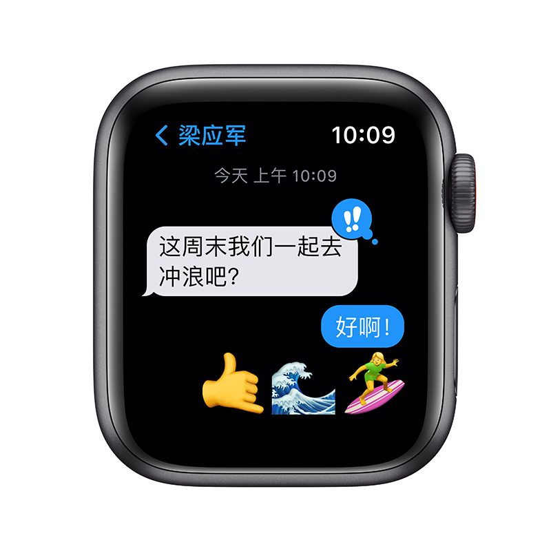 Apple Watch SE 智能手表 GPS+蜂窝款 40毫米深空灰色铝金属表壳 午夜色运动型表带MKR23CH/A