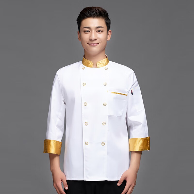 中国风酒店餐饮厨房食堂后厨工作服男女 古典特色酒楼餐饮厨师衣服 单