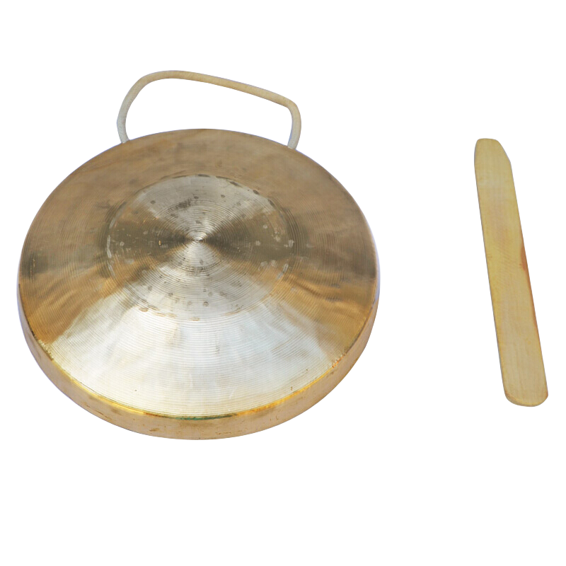 奇寶居銅 鑼 直徑約20.5CM小鑼中音手鑼響銅鑼響銅樂(lè )器銅器 22cm中音手鑼