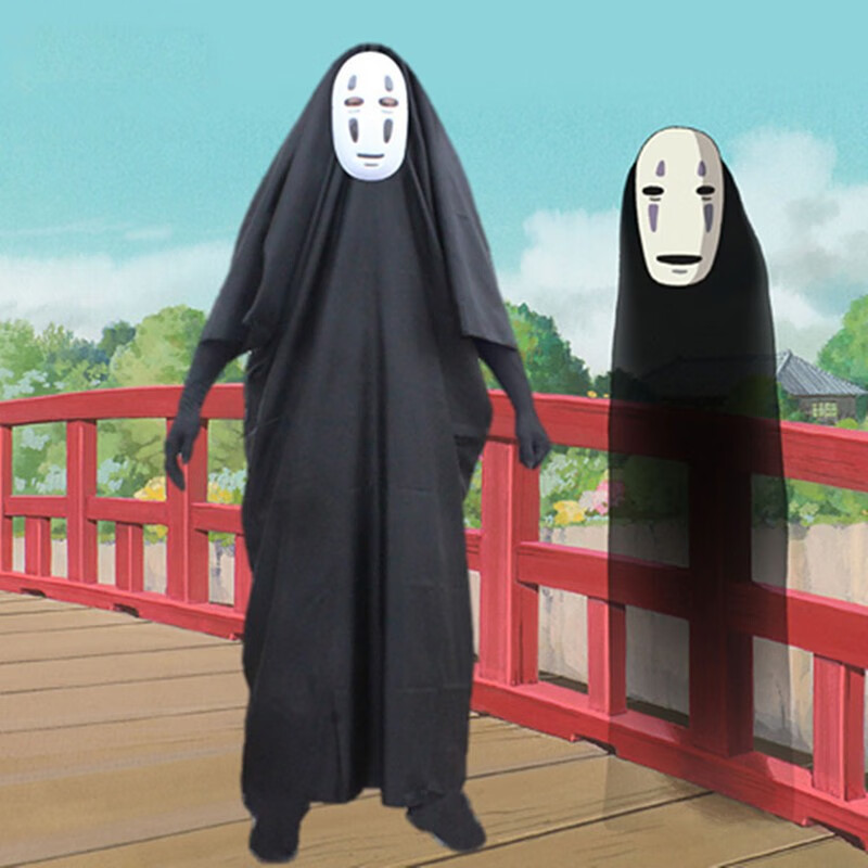 万圣节聚会派对活动表演千与千寻千与千寻无脸男cosplay服装衣服面具