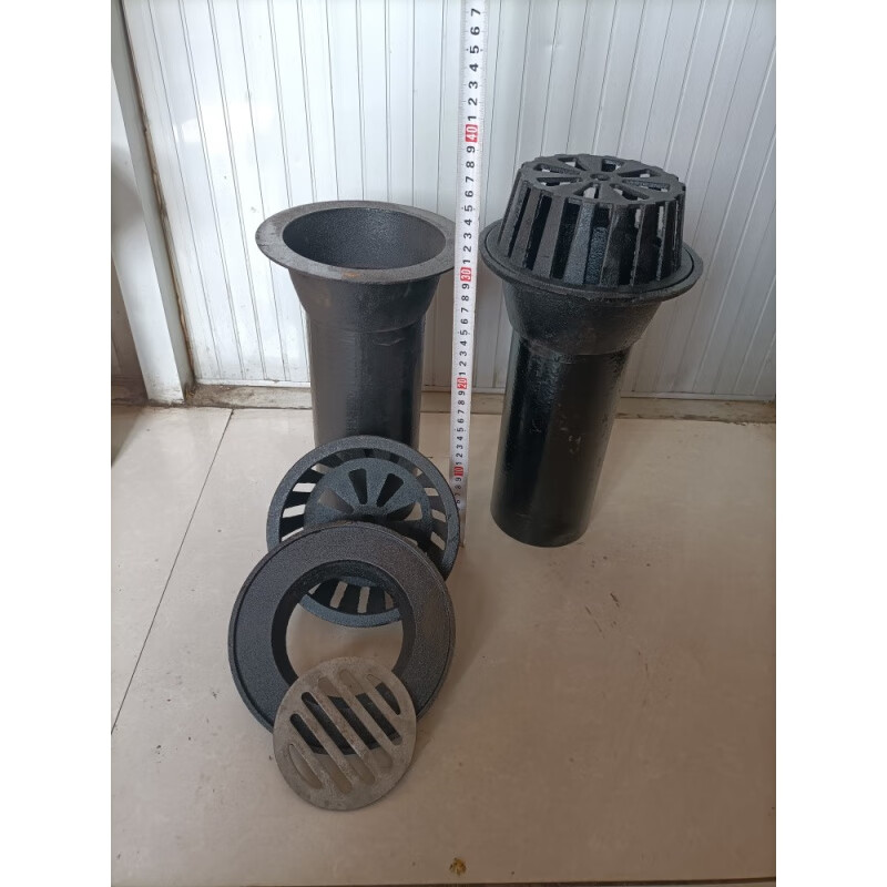 斯永达派普硕87型铸铁雨水斗雨水地漏铸铁落水斗内插式楼顶漏斗直排